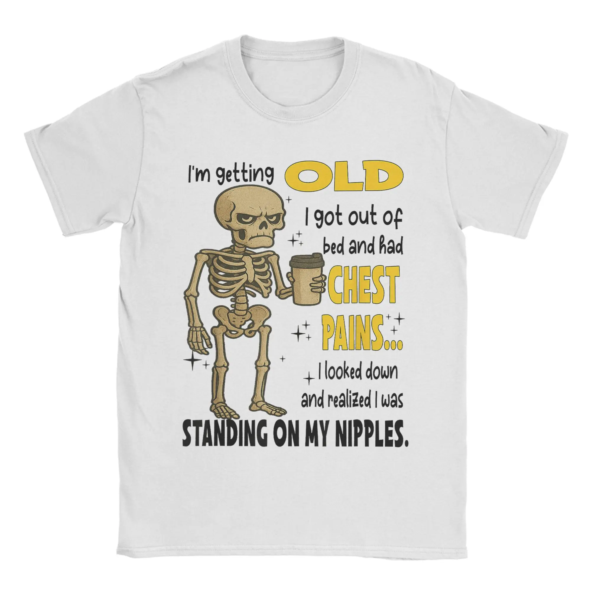 الهيكل العظمي أنا أتقدم من السرير خروج من السرير تي شيرت الصيف تي شيرتات قطن للذكور التي شيرت قصيرة الأكمام ملابس الشارع الشهير