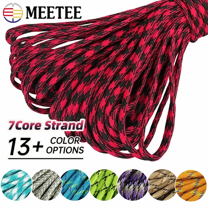 

5-20Meters 5mm 7 Core Strand Parachute Rope Outdoor Sport Cords Bracelet Weaving Ropes Lanyard Tent Cord DIY Sewing Accessories