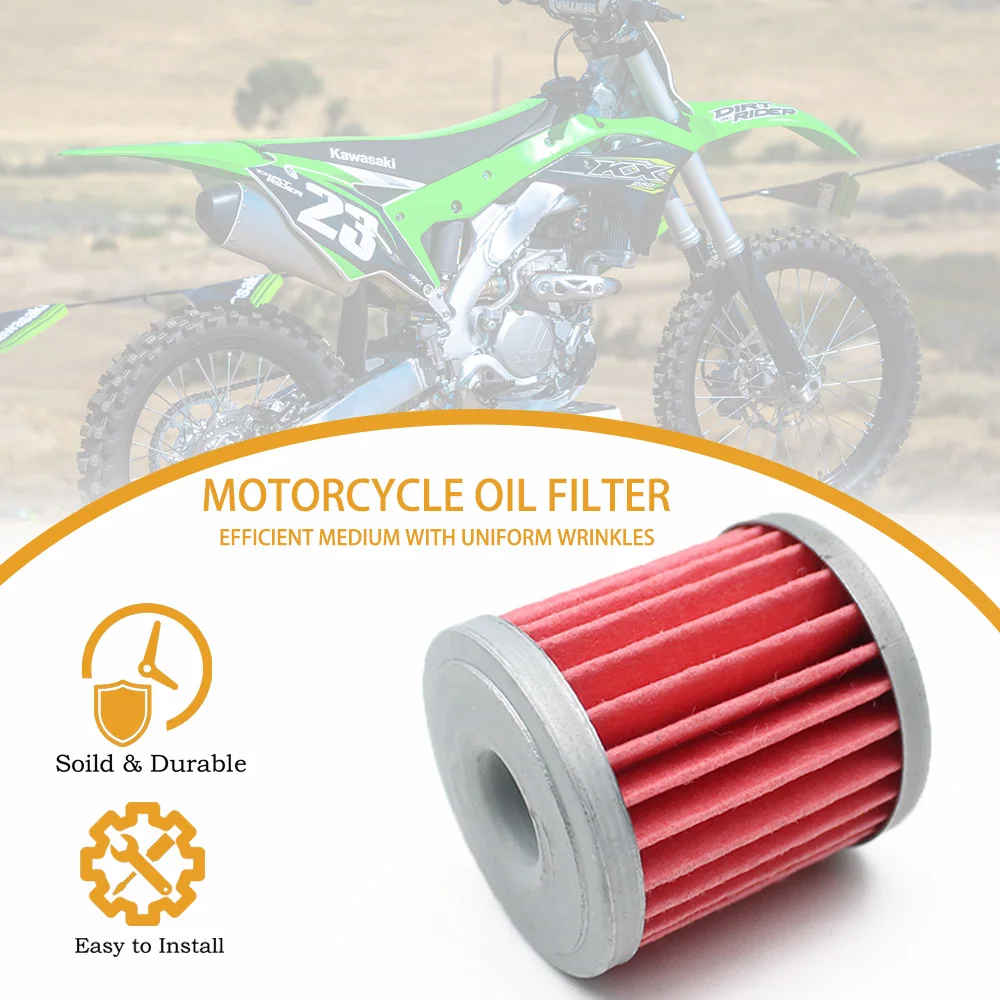 

Oil Filters For Kawasaki KX250F 2004 2020 KX250 2006 2008 KX450F 2016 2020 Motorcycle