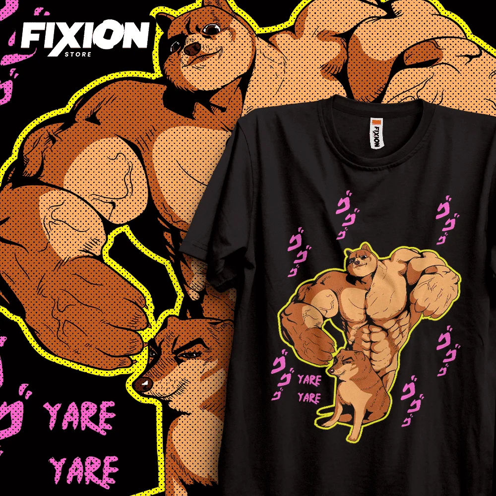 Anime T shirt Jojos – Cheems – Nuevos Diciembre! Manga Tee