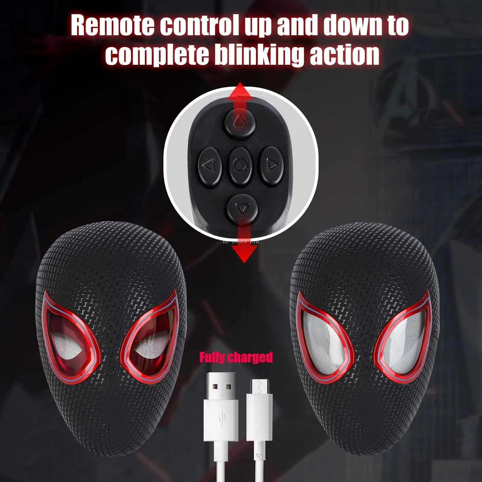 1:1 Miles Morales Mask with Movable Eyes Mascara Electric Gwen Spider Helmet Ring Control Halloween Cosplay Mask Toy Man Gift