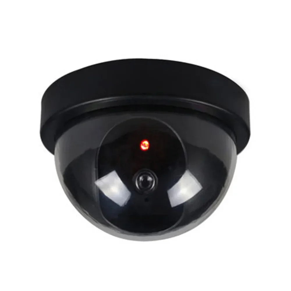 newBlack Plastic Smart Indoor/Outdoor Dummy Home Dome Fake CCTV Security Camera with Flashing Red LED Light