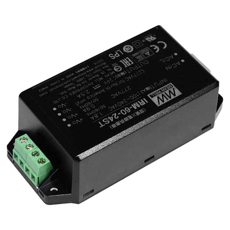 Импульсный источник питания AED6-60W, 24 В, 1,25 А, IRM-60-24ST, тип винтовой клеммы, преобразователь источника питания AC-DC, трансформатор
