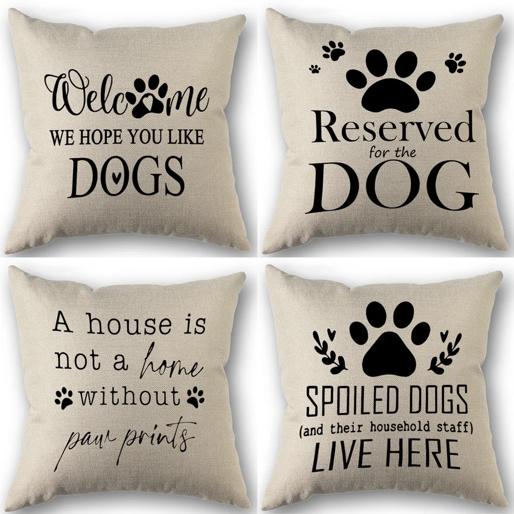 

Best Dog Lover Gifts Linen Pillowcase 45X45cm Pillow Case Cushion Cover