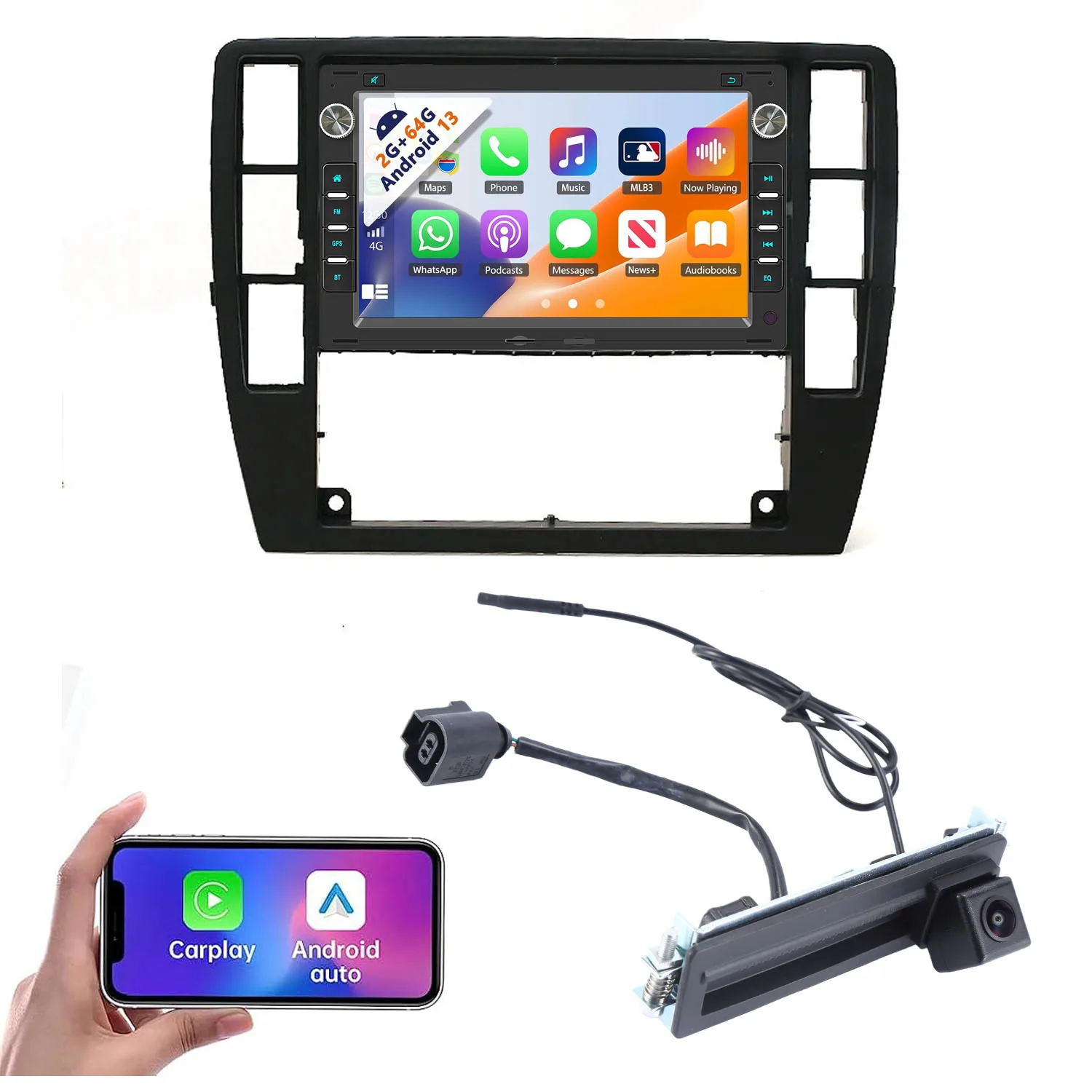 Android car radio Bluetooth Carpaly GPS Navigation+HD Camera for VW Passat Sharan Multivan Seat Alhambra Toledo Cordoba lbizall