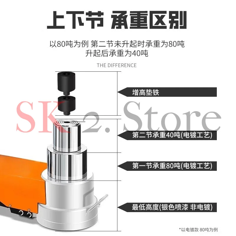 Pneumatic jack Hydraulic 80 tons 30t50 hydraulic 100 thousand gold Special air pressure top for heavy-duty auto repair