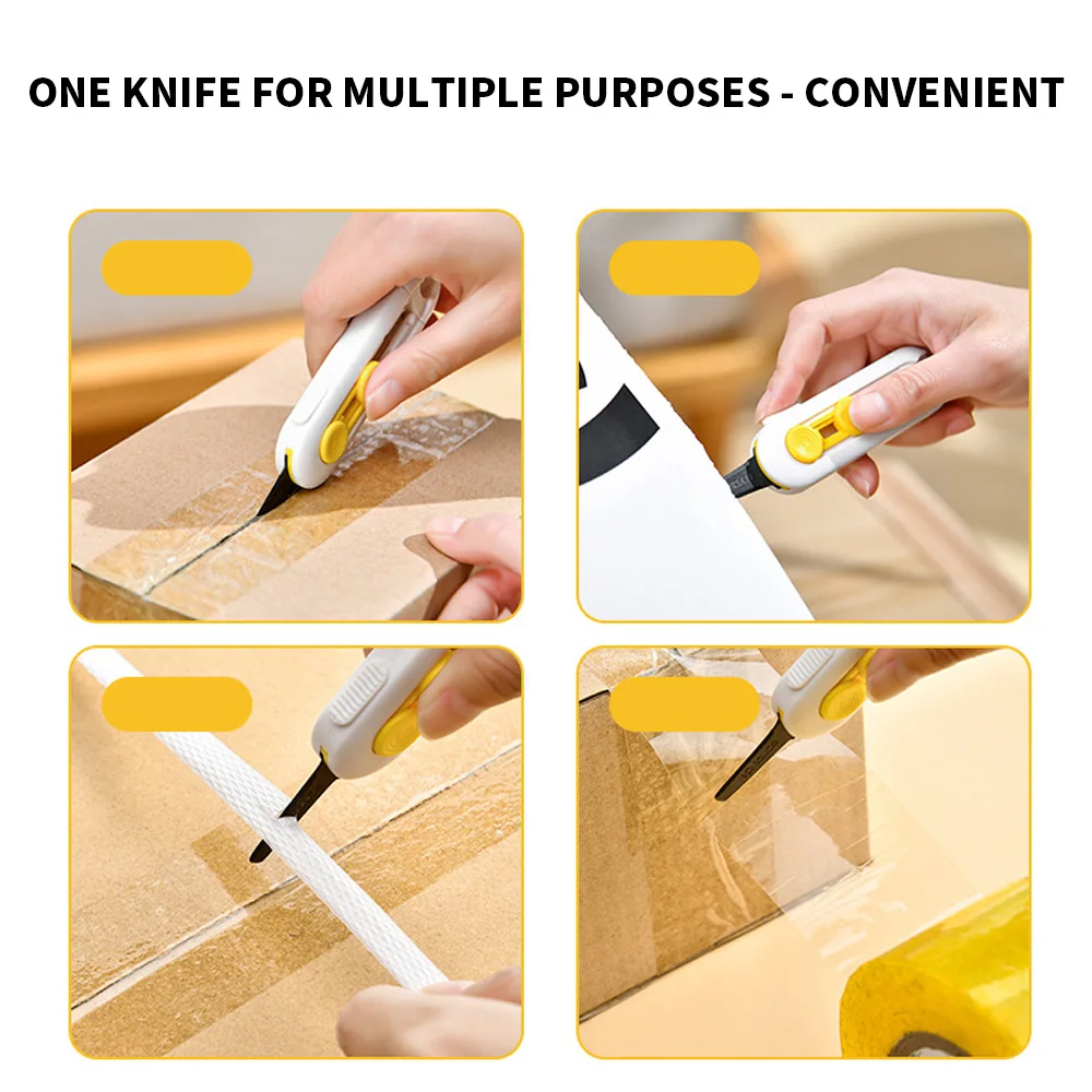 1/2/4 قطعة سكين فتح علبة مغناطيسي - سكين فتح علبة مضاد للالتصاق - حزمة صريحة من الورق المقوى قطعة أثرية - سكين صغير محمول