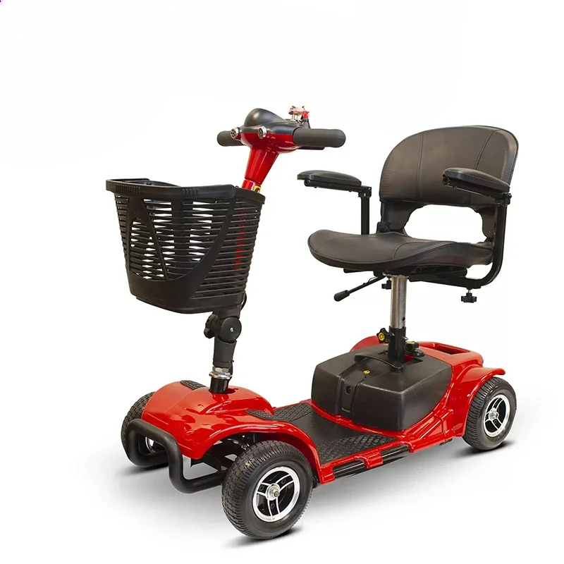 The elderly travel 4 wheels elderly electric scooter disabled folding mobile scooter