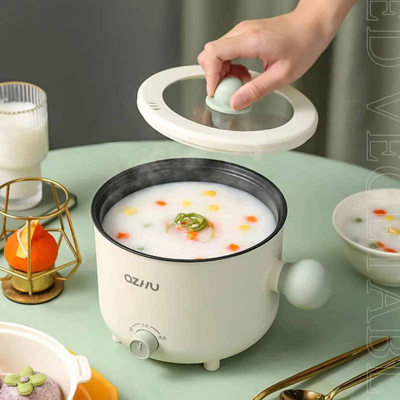 Food Double Hot Pot Dish Electric Ramen  Small Kitchen Soup Non-stick Chinese Hot Pot Mini Noodle Meat Fondue Chinoise Cookware