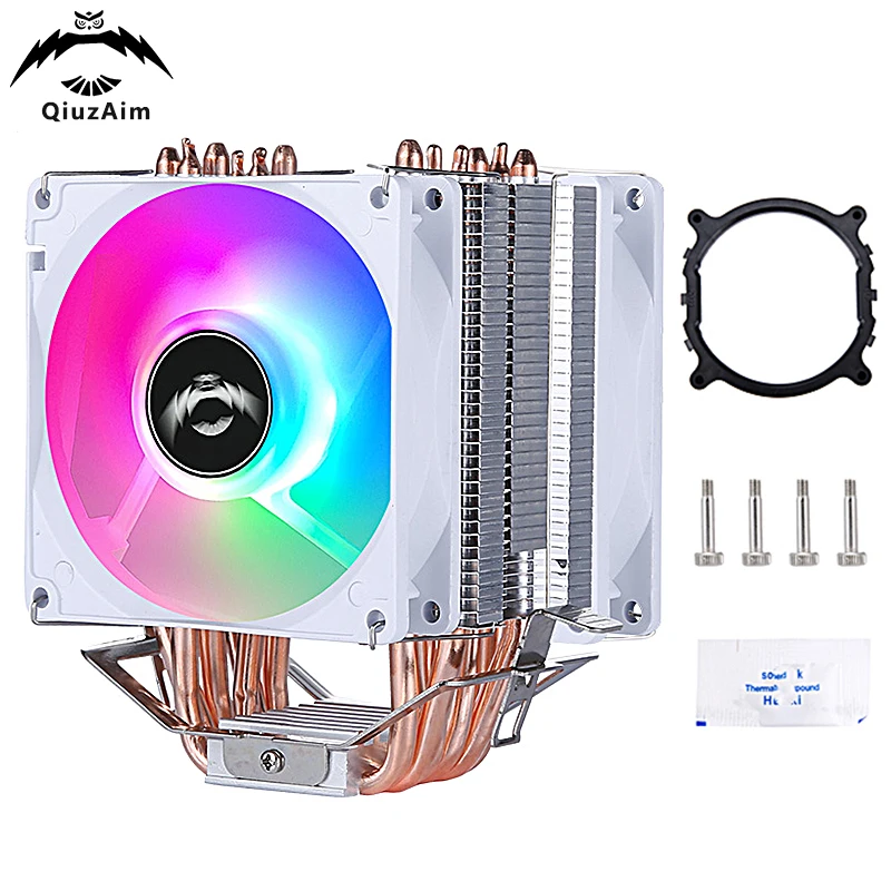 

QiuzAim 6 Heat Pipe Radiator CPU Cooling 90mm Fan PC Air-Cooled Processor Installing LGA2011 x79 x99 2066 E5 2099 am4 am5 Amd