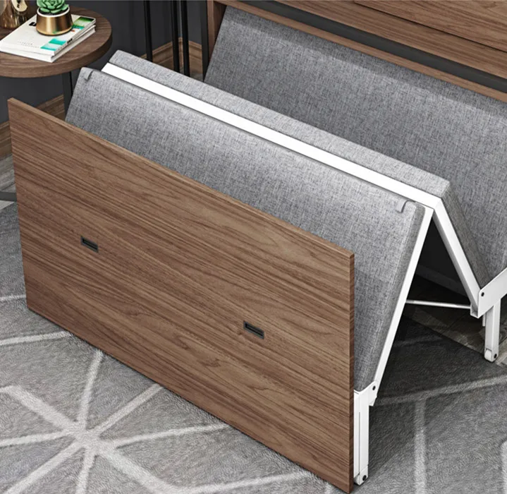 إطار سرير قيلولة حديدي قابل للطي سهل التحكم مع آلية طاولة حائط غير مرئية