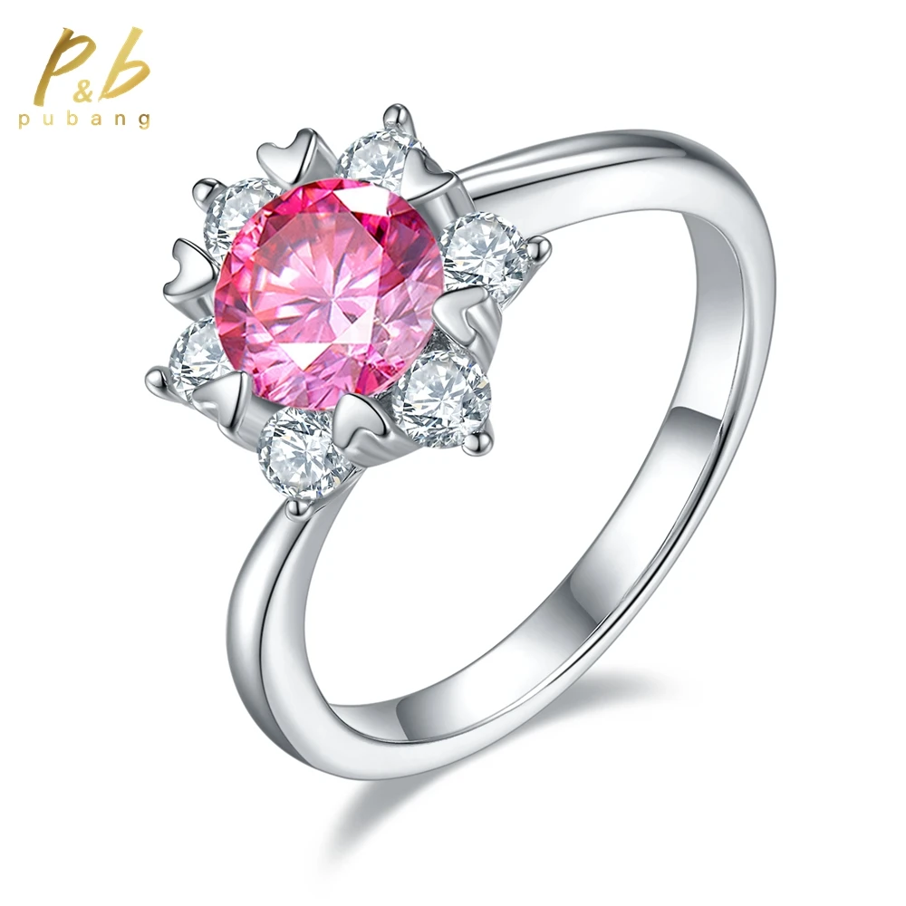 

PuBang Fine Jewelry 100% 925 Sterling Silver Four Color Moissanite Diamond Ring for Women Anniversary Wedding Gift Free Shipping