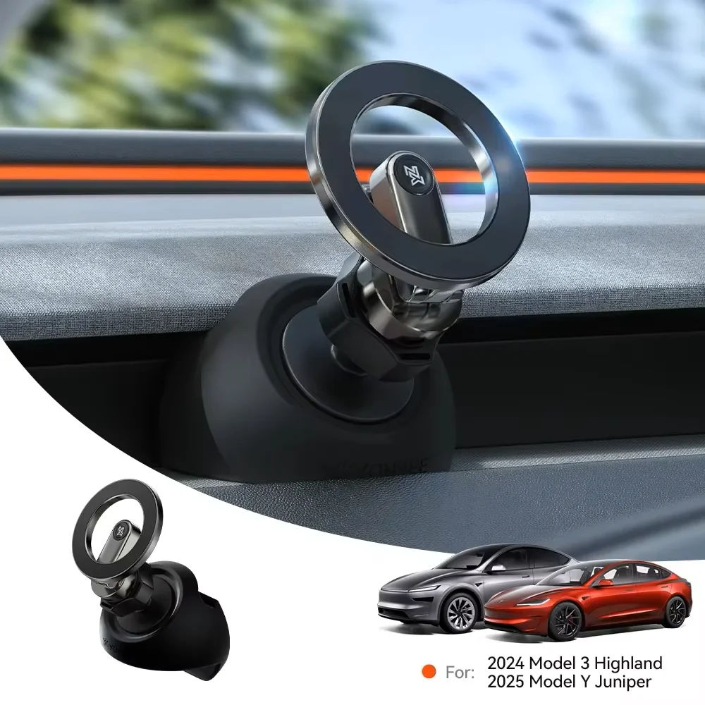 YZ For Tesla Highland Model 3/Y/YL Juniper Strong Magnetic Phone Holder for iPhone 17 16 Pro Max Samsung phones Air Outlet Base
