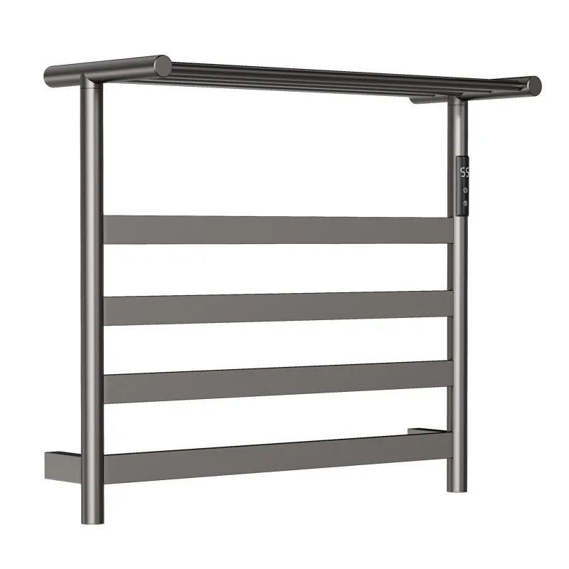 

Stainless steel carbon fiber intelligent electric towel rack hotel bathroom electric heating drying bath towel rack