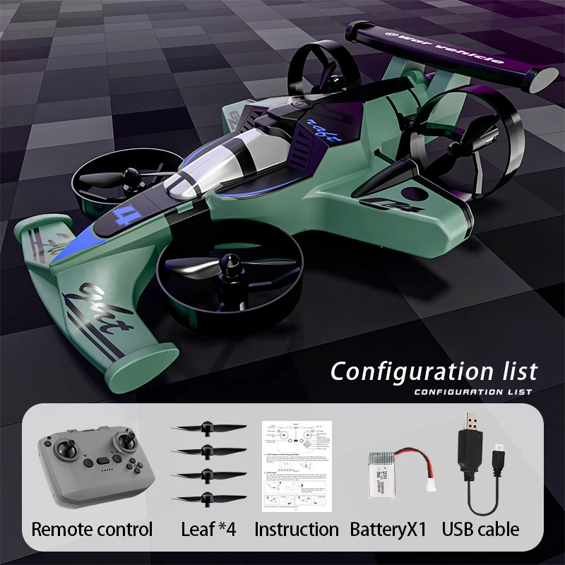 CZ04 Rc Vliegtuigen Amfibische Afstandsbediening Drift Auto 360 °   Rol Headless-modus Land- en luchtervaring Snelheids- en opwindingsvliegtuig