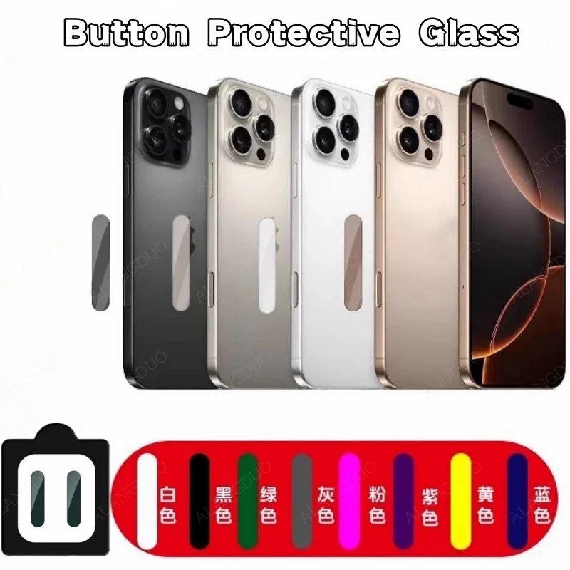 Für IPhone 16 Pro Max Seite Taste Schutz Glas Anti Scratch Berührbaren Bildschirm Für IPhone 16 Plus 16 Pro Kamera taste Schutz