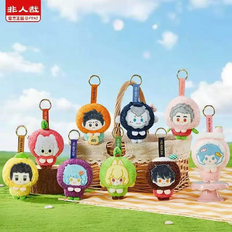 

Официальный оригинальный плюшевый брелок Fei Ren Zai из серии Fruit Time: аниме-персонаж, мультяшная кукла, подвеска-шарм для рюкзака и сумки