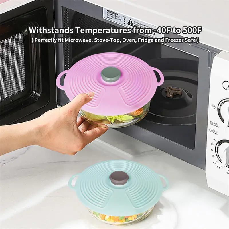 

Lids Fresh-keeping Anti-overflow Cover Microwave Oven Bowl Cup Covers Sealed Multipurpose Lids Kitchen Pot accessory