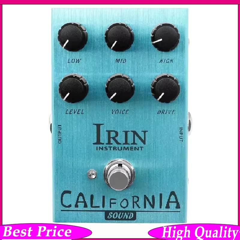 

Педаль дисторшна IRIN AN-32 California Sound Overdrive для электрогитары, эффект рок-звучания от OD до Dist, симулятор усилителя.