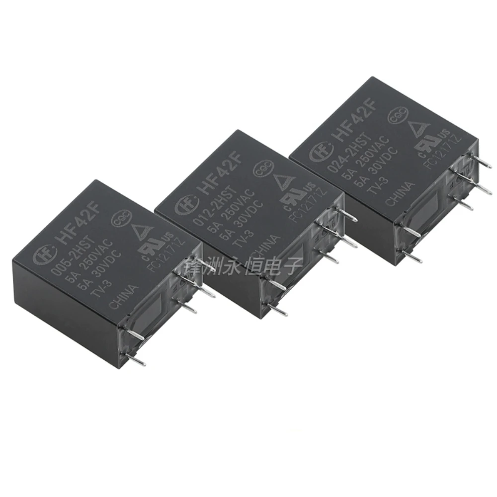 2 قطعة التتابع HF42F-005/012/024-2HS/2HST مجموعتين مفتوحة عادة 6PIN 5A250V