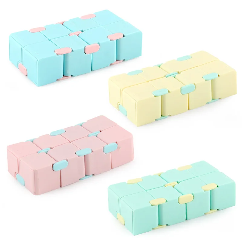 Infinity Cube Fold Fidget Toy Square Plastic Magic Cube Office Flip Cubic Puzzle Vent for Kid adhd Autism Fast Delivery Products