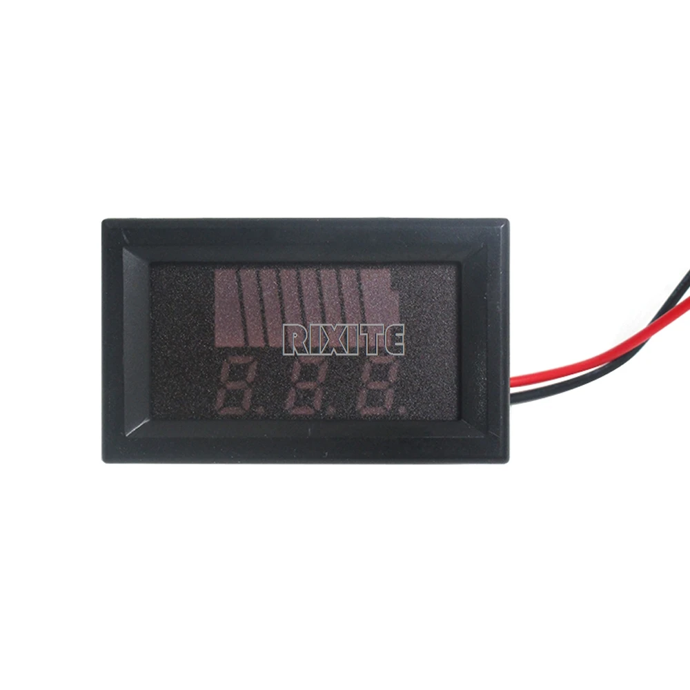 12V 24V 36V 48V 60V Car Battery Charge Level Indicator Lithium Battery Capacity Meter Tester Display LED Tester Voltmeter