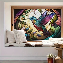 Birds Butterflies Privacy Window Electrostatic Stickers Removable Glass Static Cling Decals Home Decoration Privacy Film