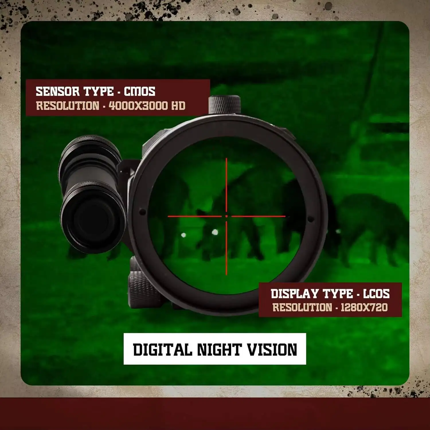 Sightmark Wraith 4K Max 3-24x50 مع منظار البندقية الرقمي للرؤية الليلية بالأشعة تحت الحمراء