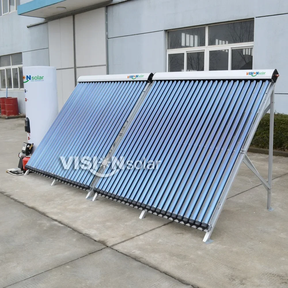 Anti-frozen Split Glass Heat Pipe Tubes Collector Indirect Type Solar Water Heater Exporting From China