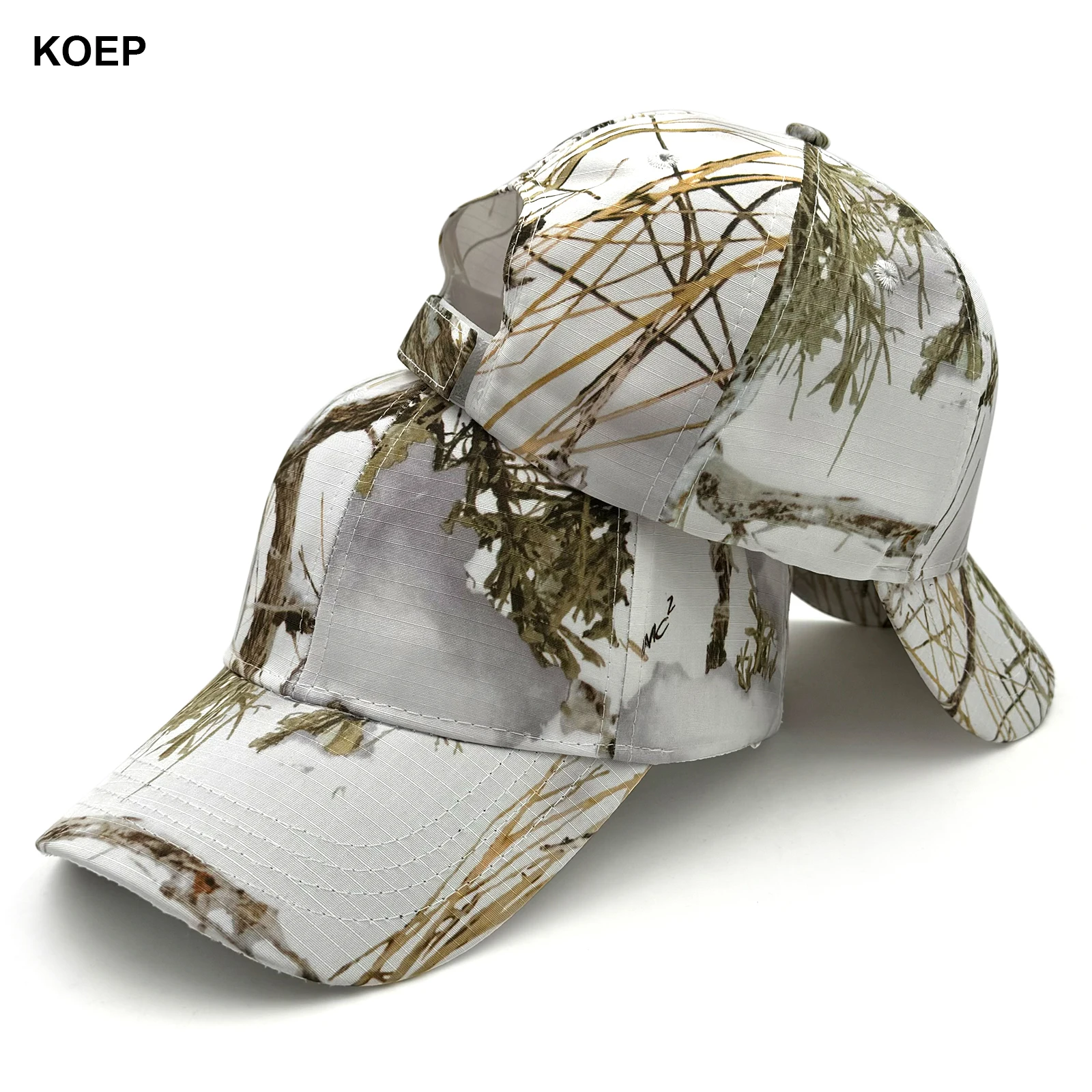 KOEP Outdoor Fishing White CAMO Caps Jungle Baseball Cap Hunting Hat Snow Camouflage Dad Snapback Hats Pine Cypress Camouflage