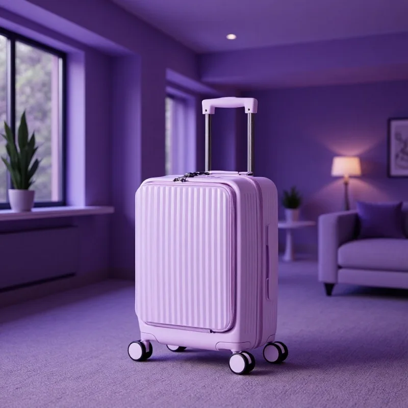 

20-дюймовый чемодан для ручной клади с фронтальным открытием, ударопрочный, расширяемый, с кодовым замком, легкий, для деловых поездок