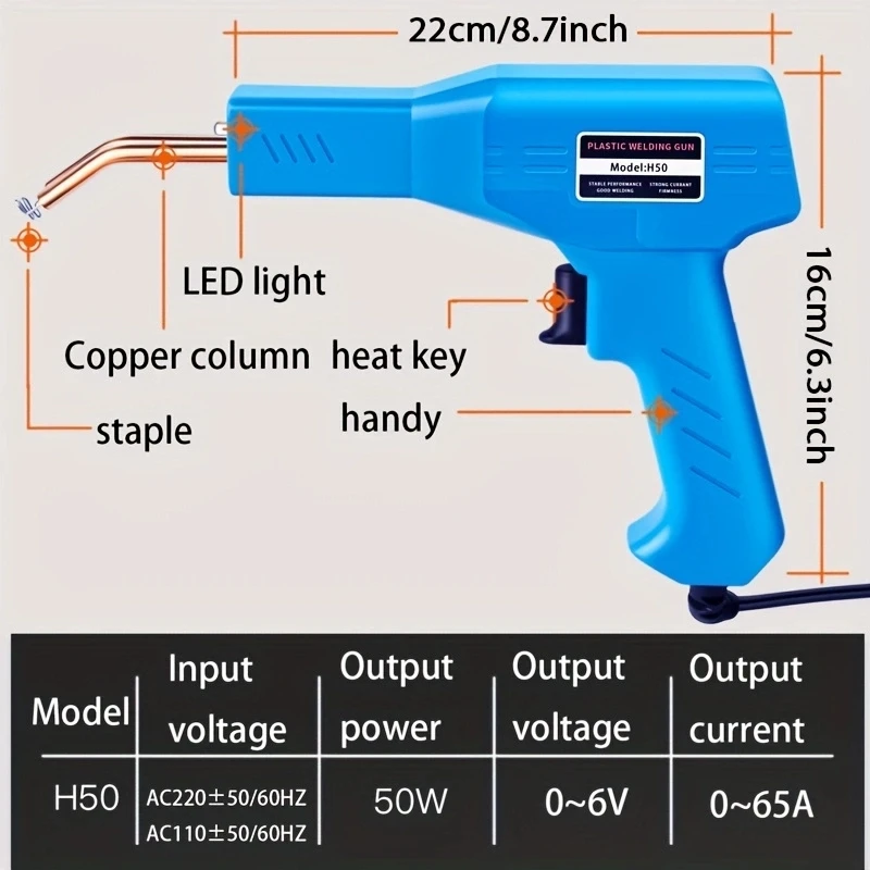 Pistola per saldatura cucitrice a caldo saldatrice per plastica Kit di riparazione paraurti saldatore per riparazione paraurti auto riparazione