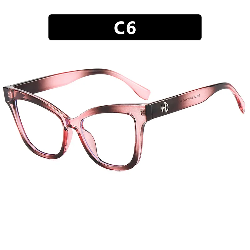 2023 Moda Cat Eye Reading Glasss Mulheres Bloqueando Luz Azul Retro Brand Frame Óptico Computador Óculos Com Dioptrias Plus