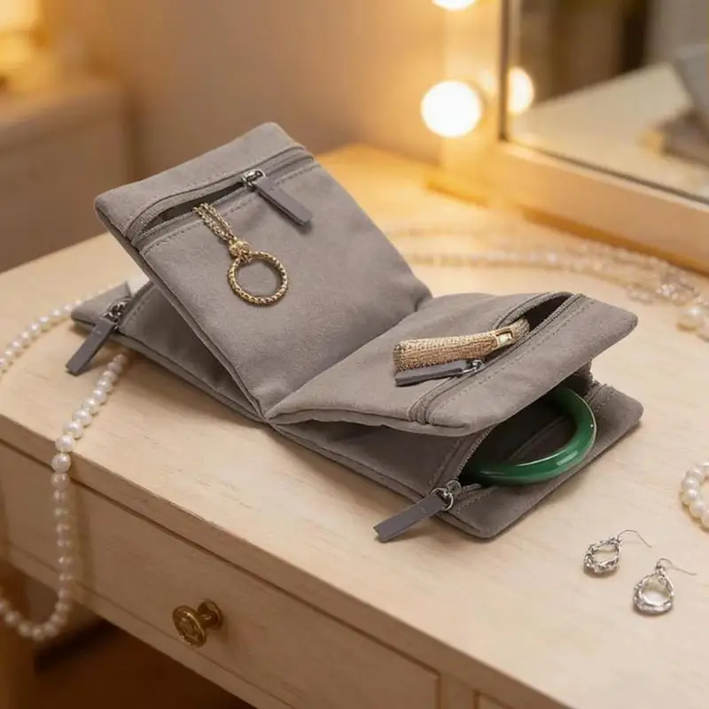 

Jewelry Storage Bag With Zipper - Women's Foldable Jewelry Storage Bag