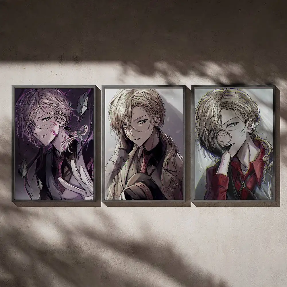 

B-Bungo Stray Dogs Role Poster Posters,waterproof Paper Stickers,coffee Shops,bar Living Rooms