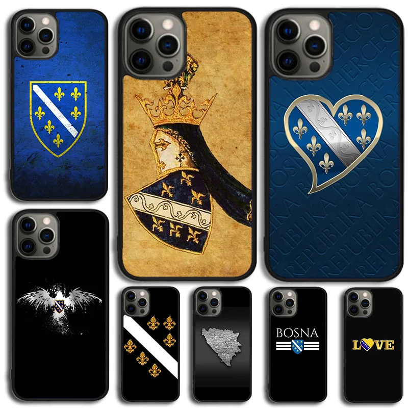 Bosna i Hercegovina Heart Phone Case Cover For iPhone 15 16 14 XR XS 11 12 13 Mini Pro MAX Plus