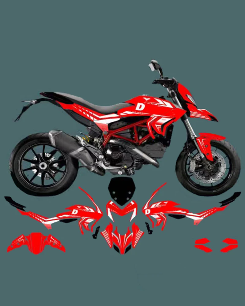 Adesivo Decorativo para Motocicleta Ducati, Adesivo Decalque, Hyperstrada, Hypermotard 821, 2013, 2014, 2015, 2016