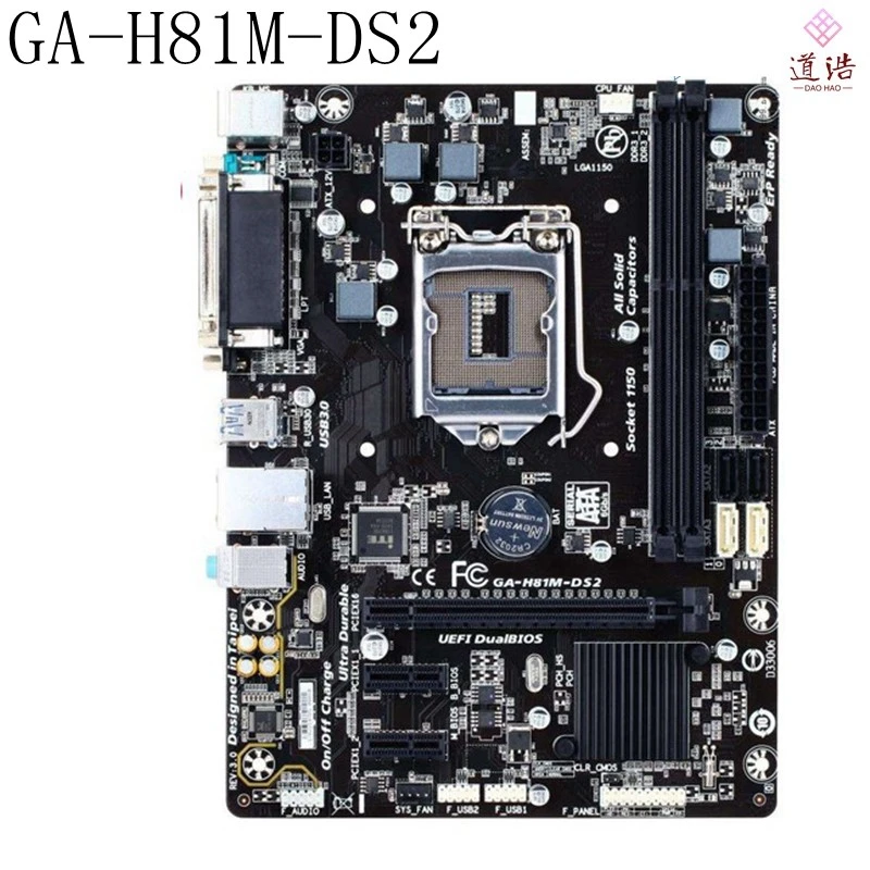 

For GA-H81M-DS2 Motherboard LGA 1150 DDR3 SATA3.0 USB3.0 VGA+COM+LPT Mainboard 100% Tested Fully Work