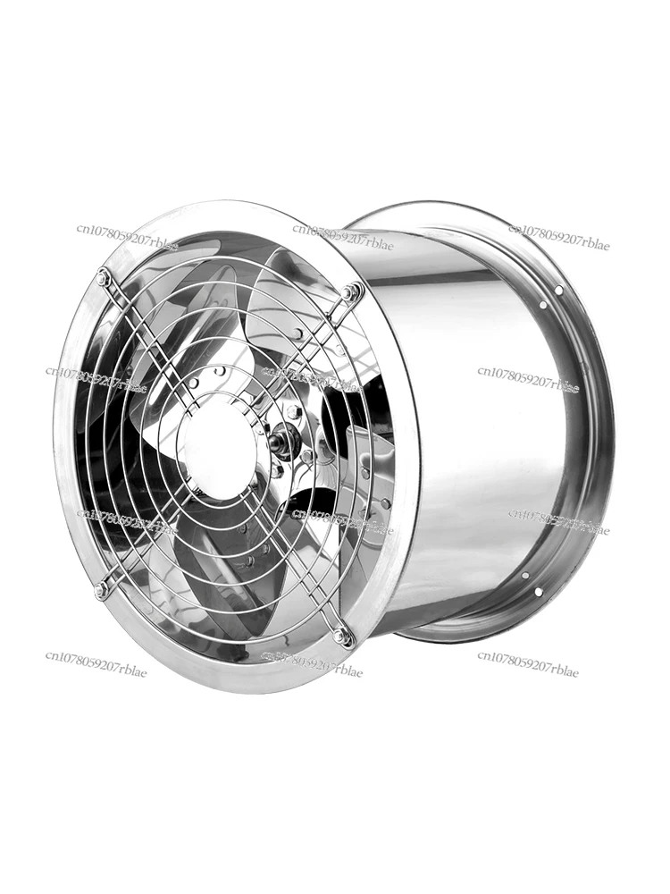 

304 Stainless Steel Axial Flow Fan High Temperature Resistant Industrial Ventilating Fan Kitchen Strong Pipe Exhaust Ventilating