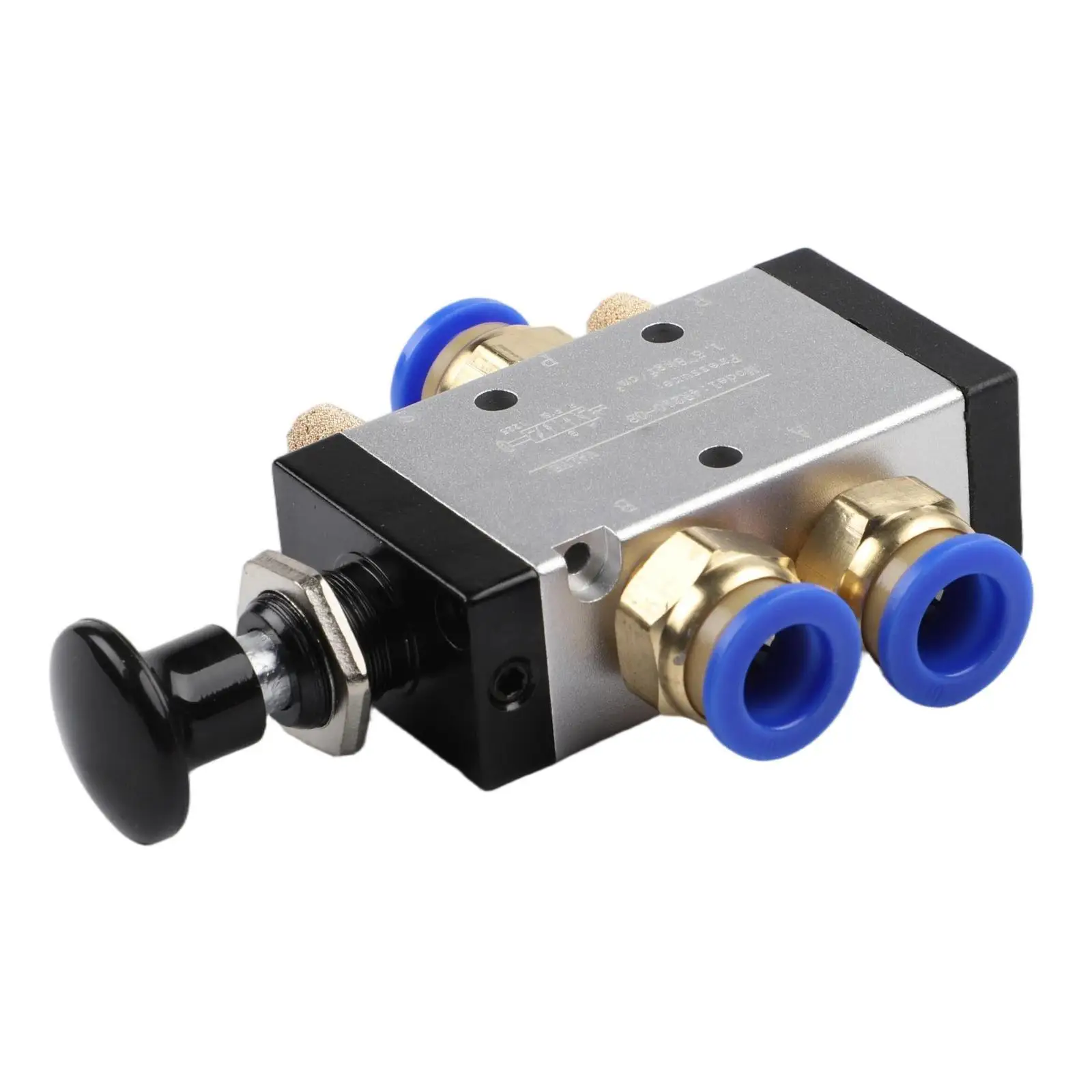 Manual Push Pull Pneumatic Valve Model 4R210-08 5 Way 2 Position with T G1/4 and /8 Threaded Connector Compatibility