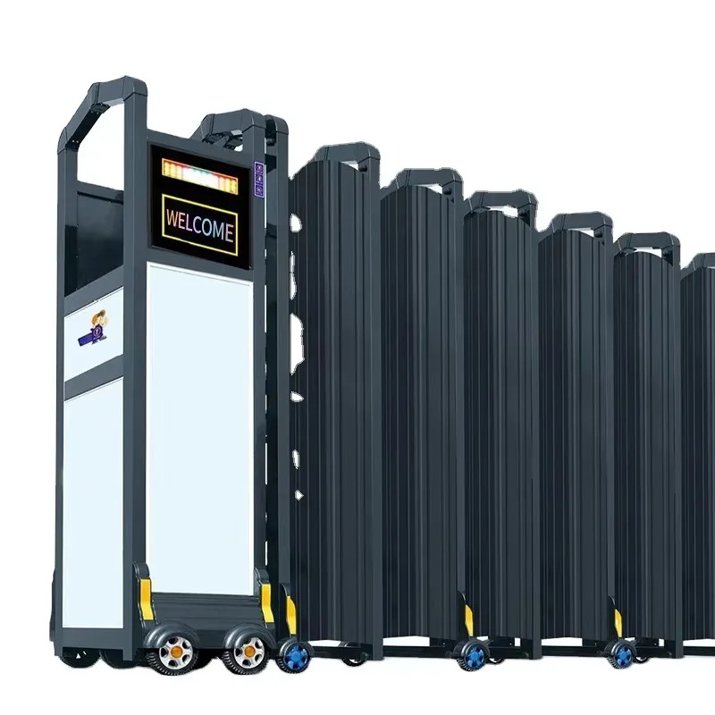 

Sliding electric aluminum alloy telescopic door new product launched automatic remote control fence door