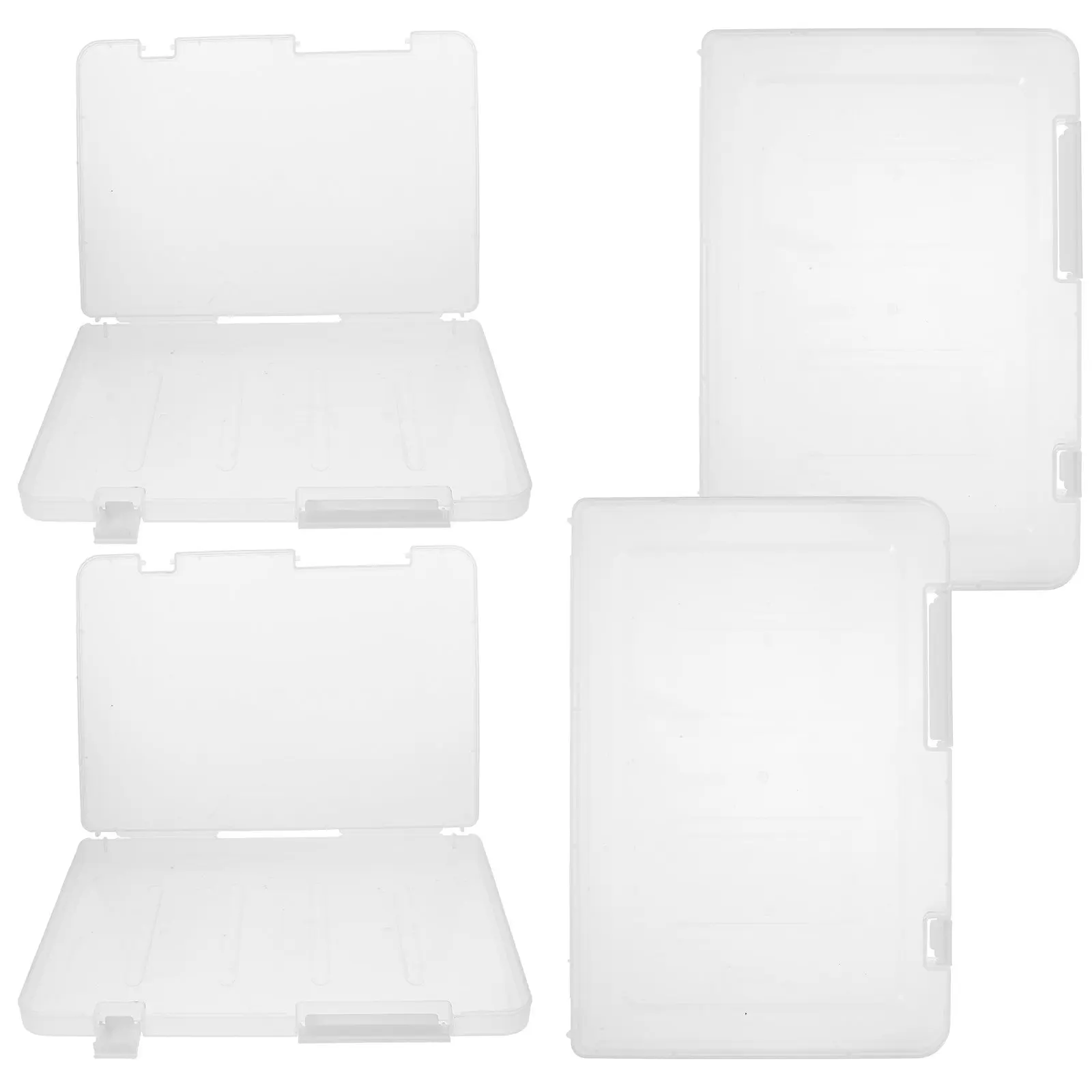 

Набор из 4 прозрачных портативных коробок для документов формата А5, вместительный органайзер для проектов, держатель для бумаги и журналов, для скрапбукинга