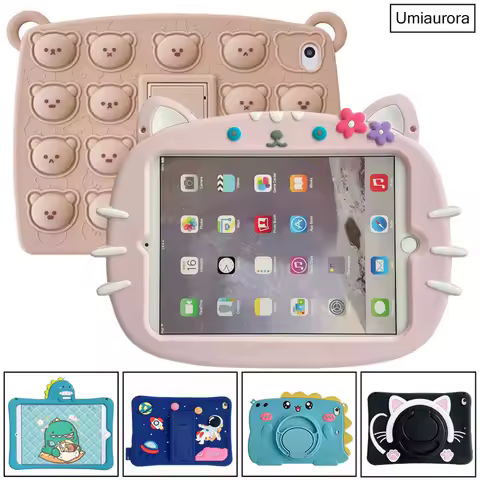 For Lenovo Tab M8 M10 Plus 3rd Gen Xiaoxin Pad 10.6 TB-128FU P11 Plus TB-J606F J616F J607F Kids Silicone Tablet Case Stand Cover