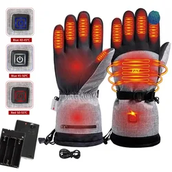 Winter Heating Gloves Touch Screen 3M Cotton Hand Warmer Electric Thermal Gloves Waterproof Snowboard Cycling Moto Ski Outdoor
