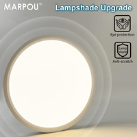 MARPOU LED Ceiling Light 0.9inch Ultra-thin 25W Cold White Warm White Neutral White Modern Round Lighting Fixture Lamp Bedroom