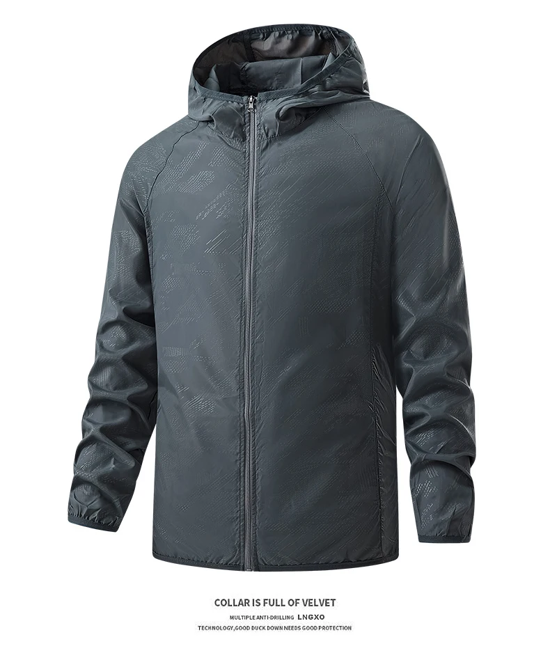 LNGXO Männer Frauen Wandern Jacken Wasserdicht Sonnenschutz Windjacke Camping Klettern Outdoor Regen Mantel Unisex Tragbare Kleidung – Detail 19
