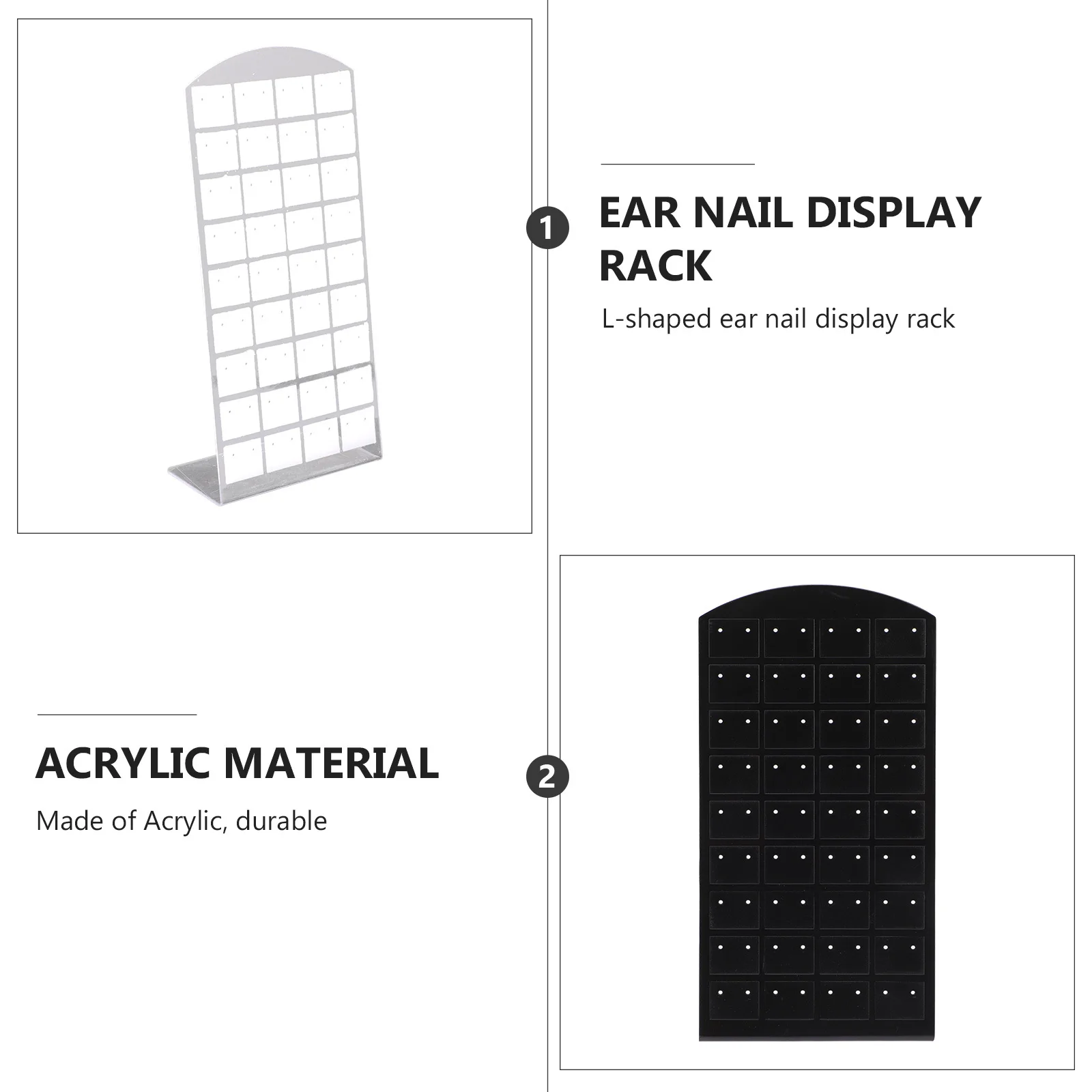 6pcs Acrylic Stud Rack Earring Display Holder Stand Jewelry Storage Organizer Display Stud Earring Holder Stand