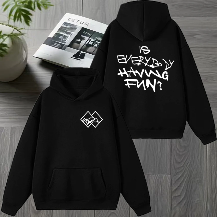 

High Quality John Summit music Double Sided printed Hoodies Unisex vintage Fleece Winter pullovers Men women Casual Sweatshirt