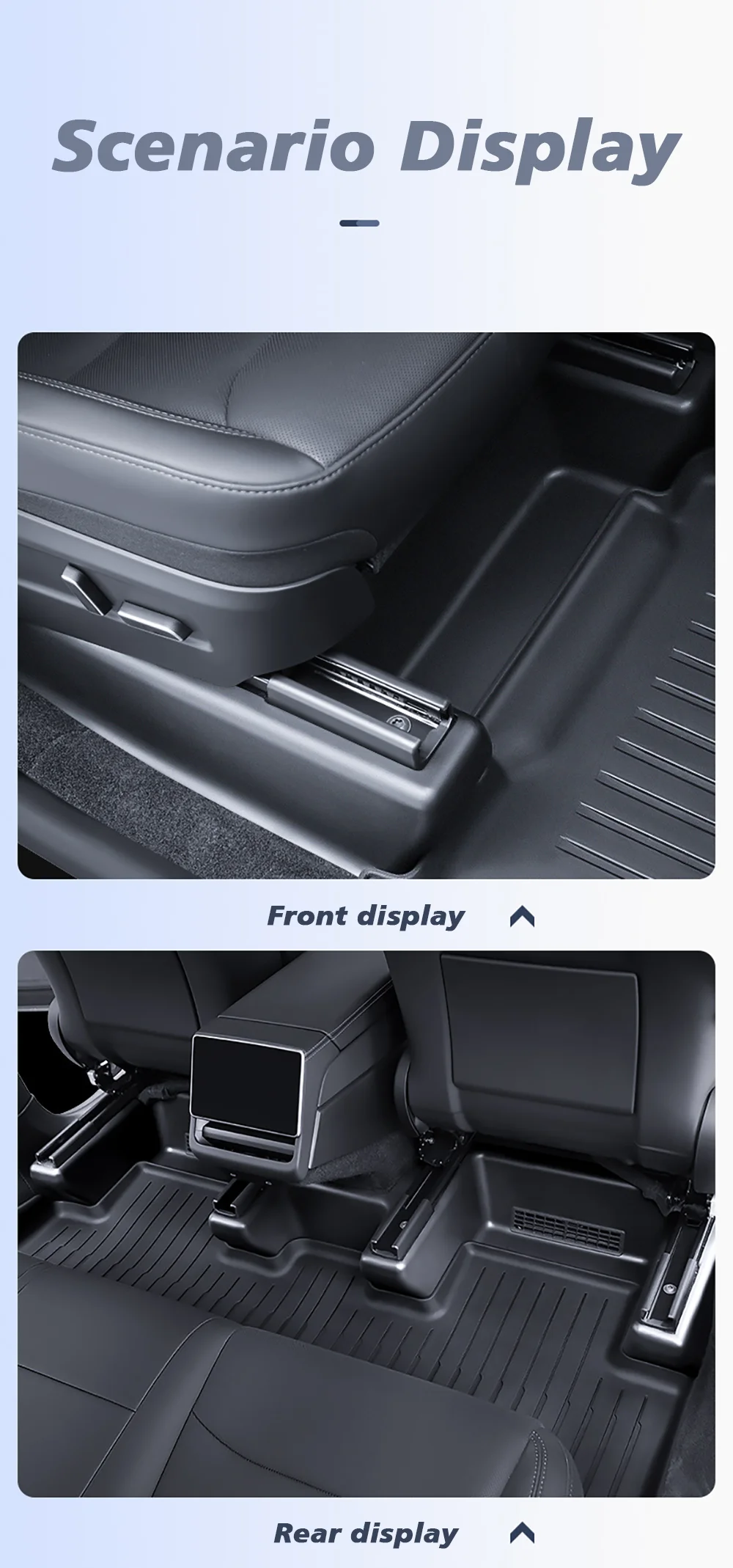 Für Tesla New Model Y Juniper 2025 Launch TPE Underseat Protector Center Console Side und 2nd Row Kick Cover Air Vent – Detail 9