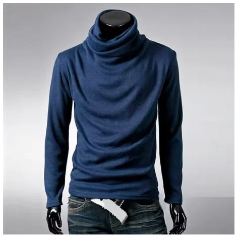 2025 شتاء جديد الرجال الياقة المدورة البلوزات بلون موضة محبوك البلوفرات الرجال سترة غير رسمية الذكور الخريف تريكو